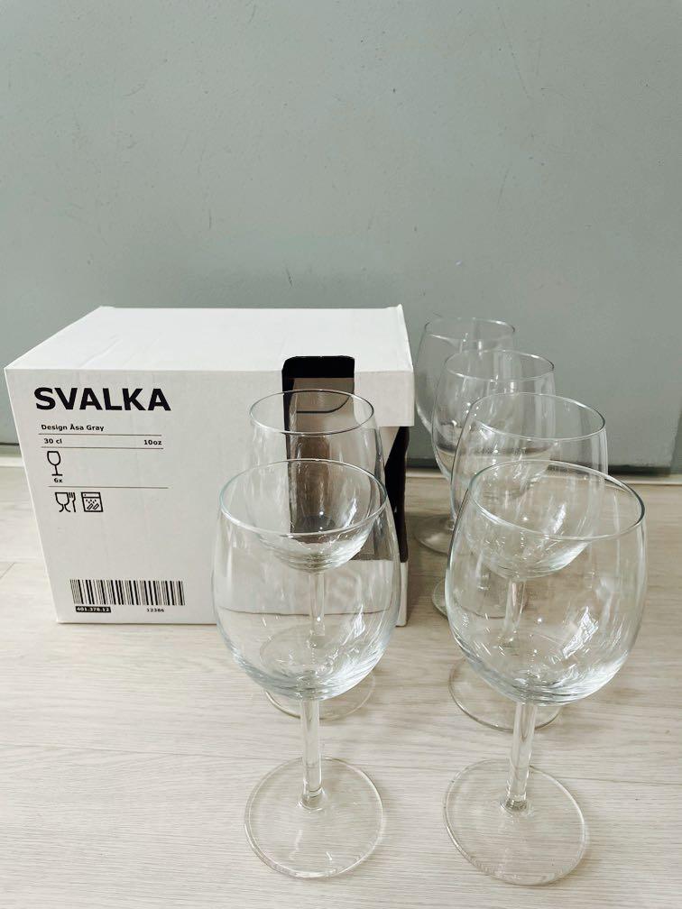 IKEA SVALKA wine glasses, Furniture & Home Living, Kitchenware