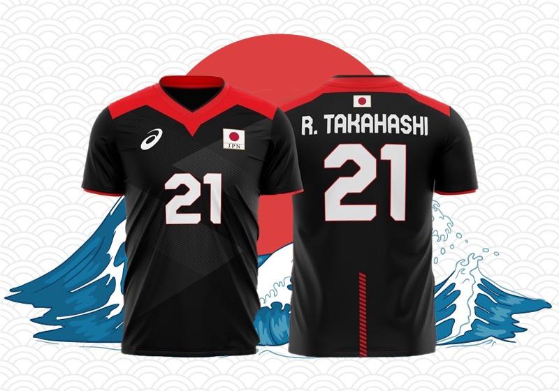 Japan volleyball team shirt, Men's Fashion, Bottoms, Shorts on Carousell
