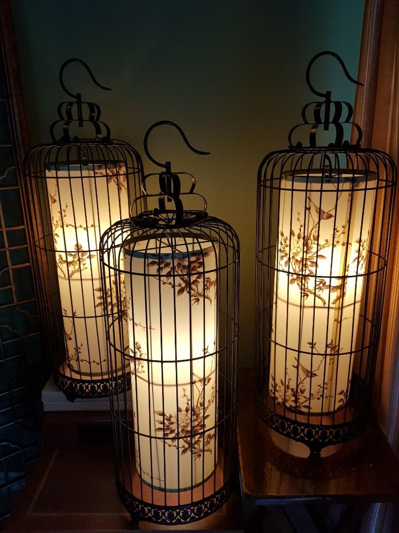 Large Bird Cage Lantern Lamps, Furniture & Home Living, Lighting & Fans