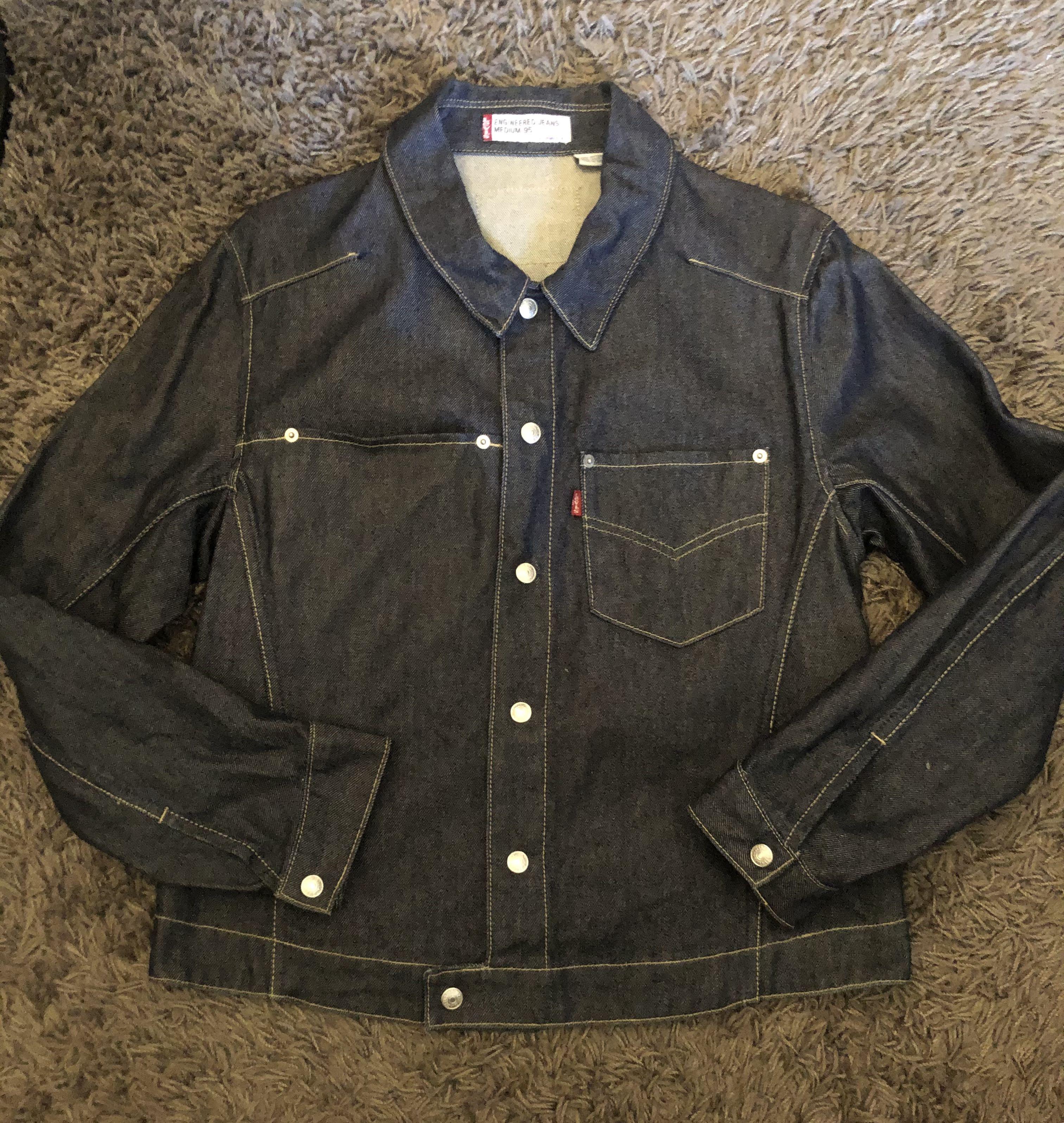 Levis engineer jacket black top