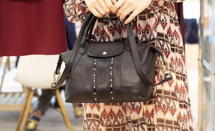 Longchamp pliage cuir rock clearance