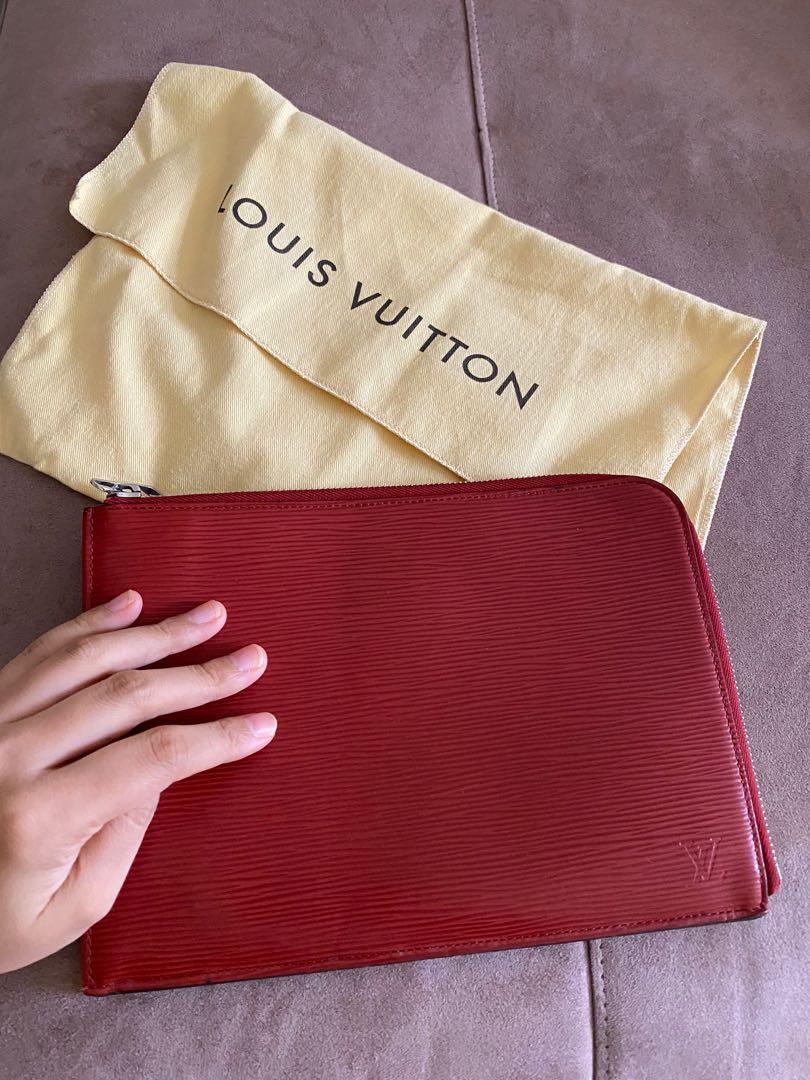 Louis Vuitton red patent leather gold hardware clutch bag year 2012,  Luxury, Bags & Wallets on Carousell