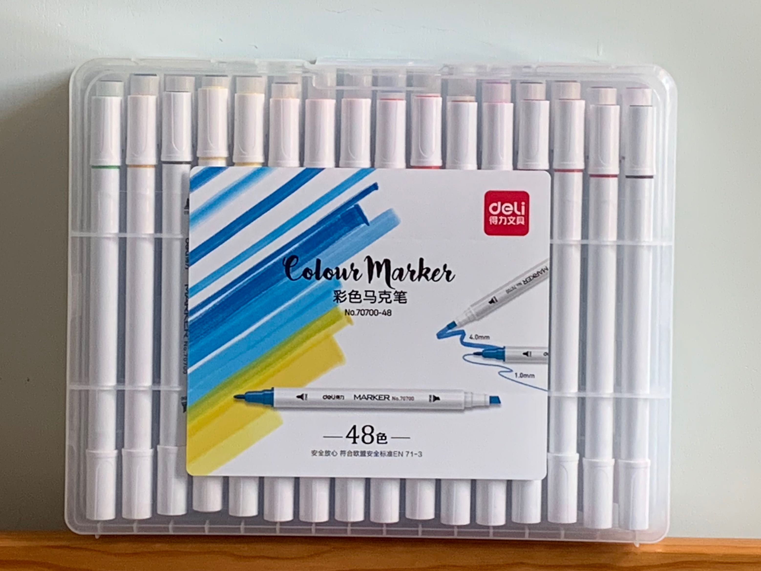 全新**）馬克筆Marker 48色, 興趣及遊戲, 手作＆自家設計, 其他- Carousell