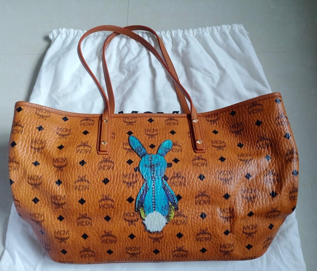 Mcm rabbit tote bag online