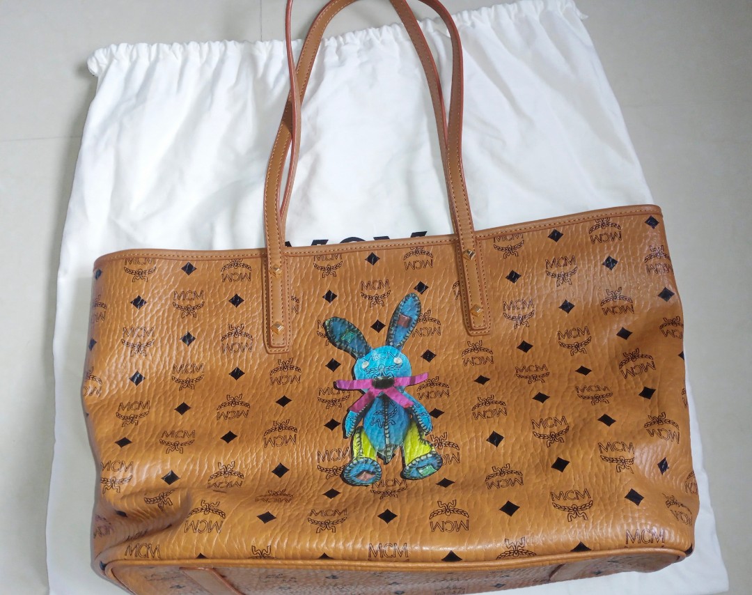 Mcm rabbit clearance tote bag