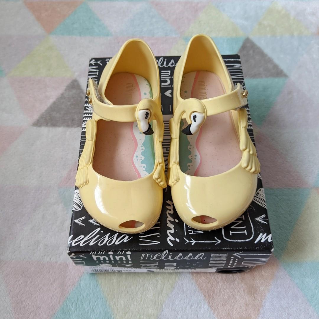 MINI MELISSA Yellow Flamingo Shoes