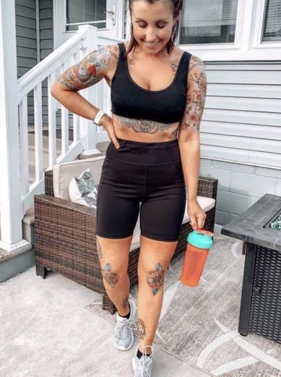 aerie pocket black Bike shorts 