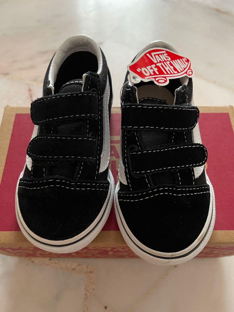 Original Kids Vans shoes black white Babies Kids Babies