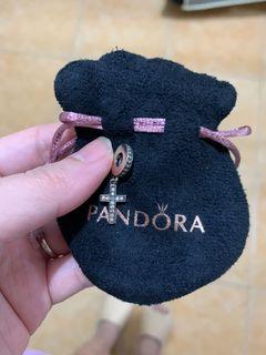 Pandora cross charm with stones