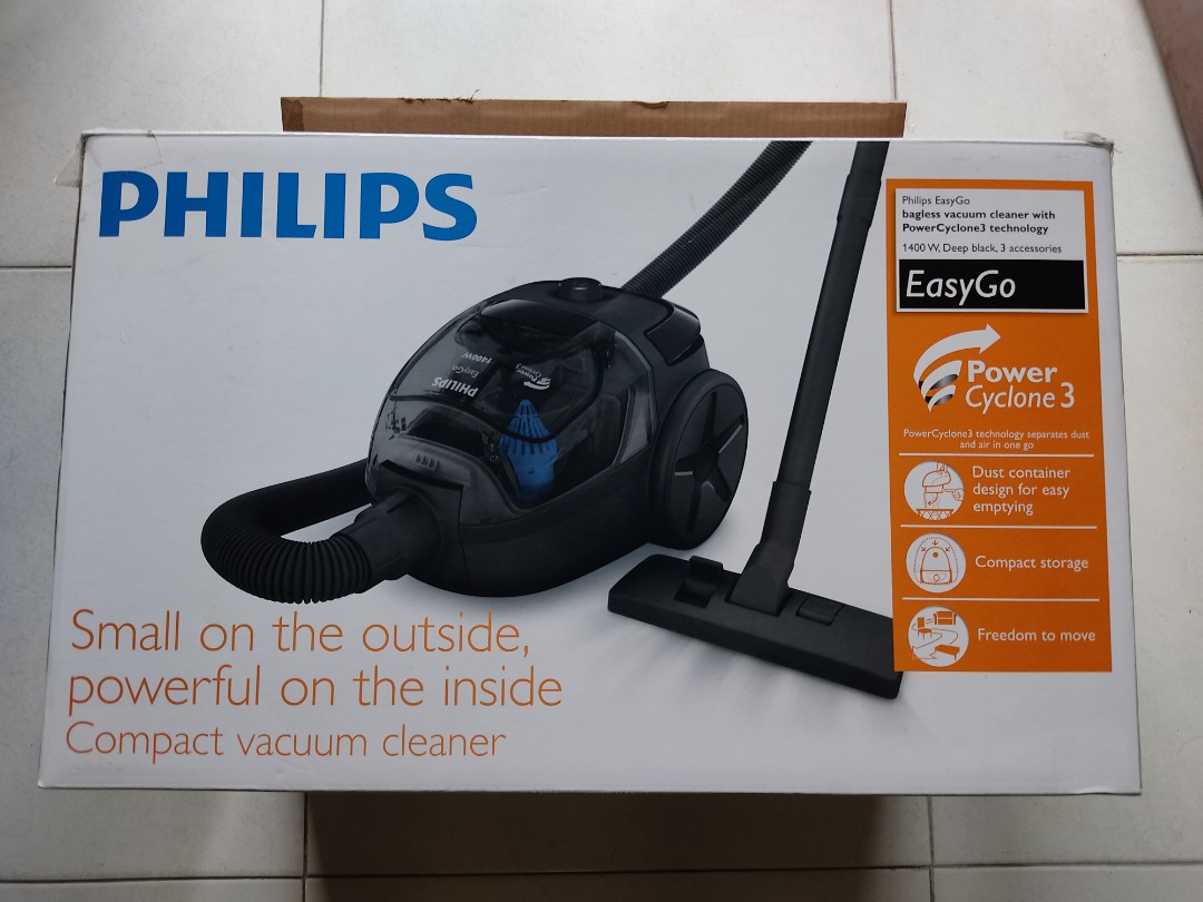 Philips EasyGo Bagless Vacuum Cleaner 1400W, TV & Home Appliances