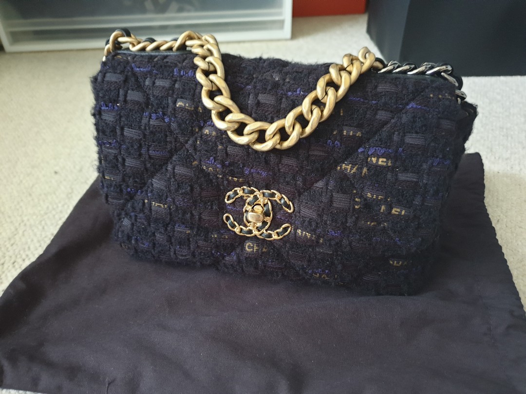 *PRICE DROP* Small Chanel 19 in Chanel Ribbon Tweed, Luxury, Bags & Wallets  on Carousell