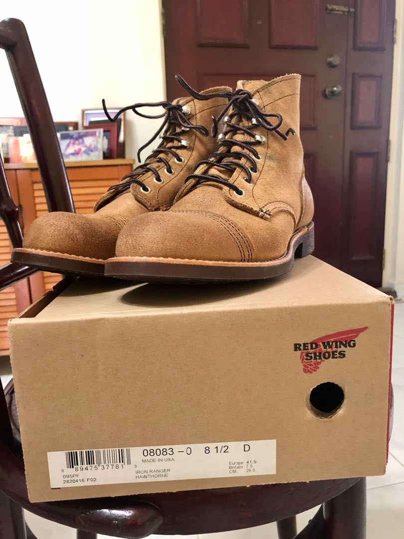 Size 8.5D Red Wing 8083 Iron Ranger Hawthorne Muleskinner, Men's