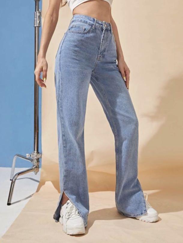 Slit Cut Jeans #MostLaku, Women's 