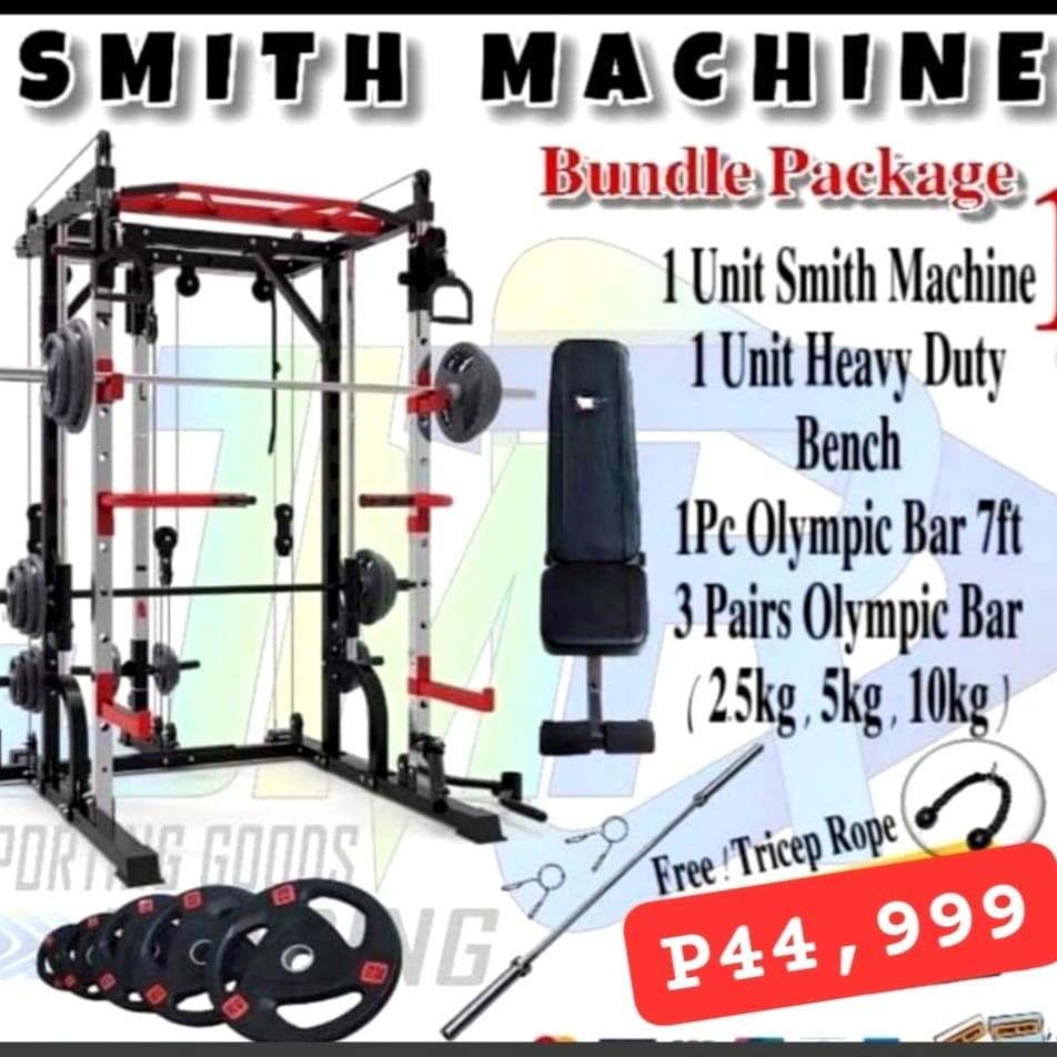 Smith machine package promo (Category: Weights & Dumbbells) located in Valenzuela. Submitted by carlo_023 (Listing ID 1112480252, Image 1). Description: .