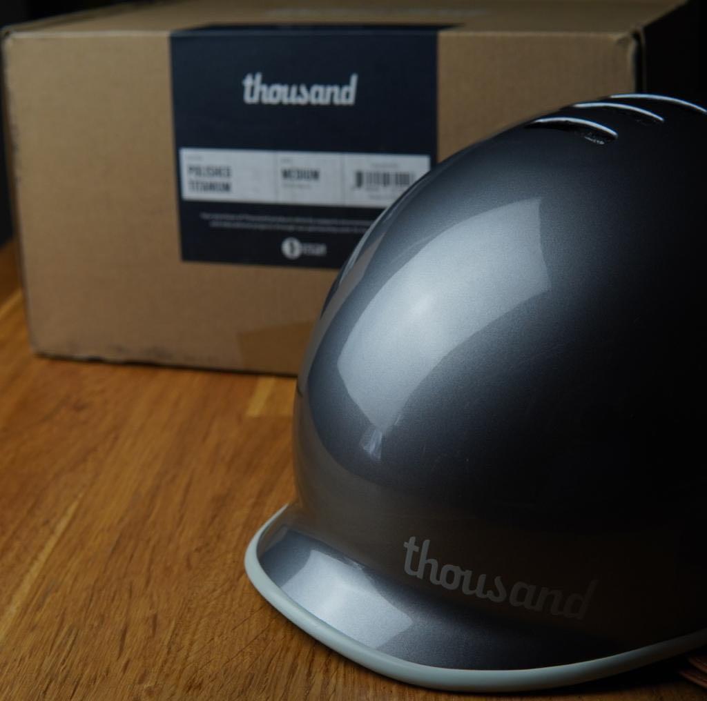 Thousand Helmet Medium Size Polished Titanium for biking