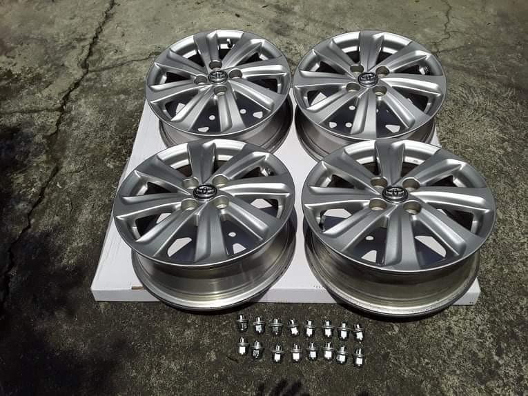 TOYOTA VIOS 1.5 G STOCK MAGS Set 15x5.5J (ORIGINAL) with Lug Nuts and ...