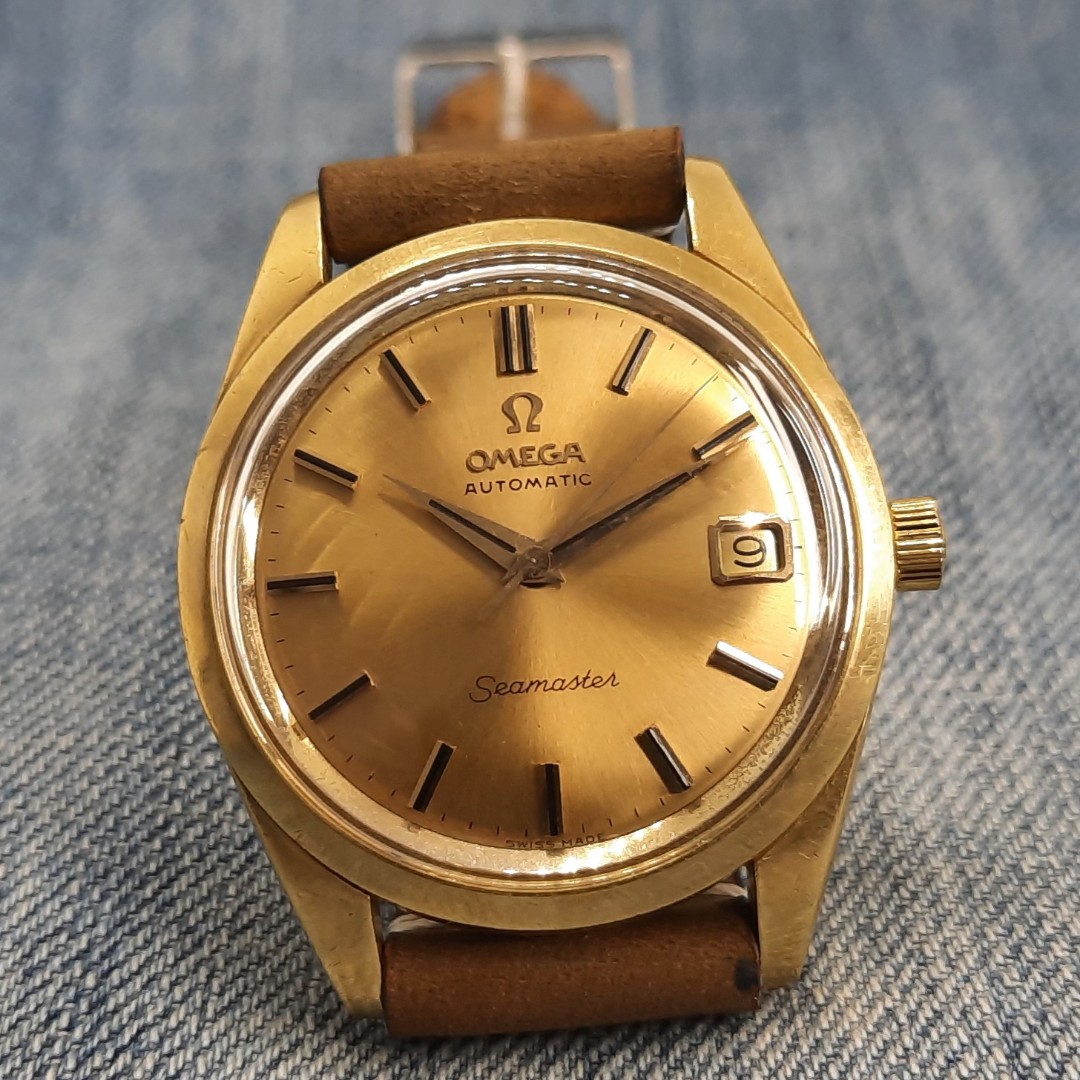 Omega seamaster store 18k gold