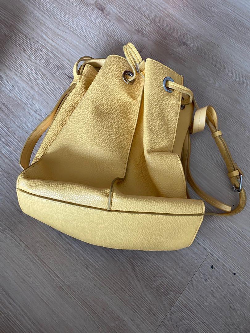 Zara Yellow Bucket Bag, Women's Fashion, Bags & Wallets, Shoulder Bags