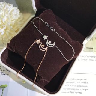 星月鑽石18k金手鏈 Moon & Star Diamond 18k Gold Bracelet64226447473666110