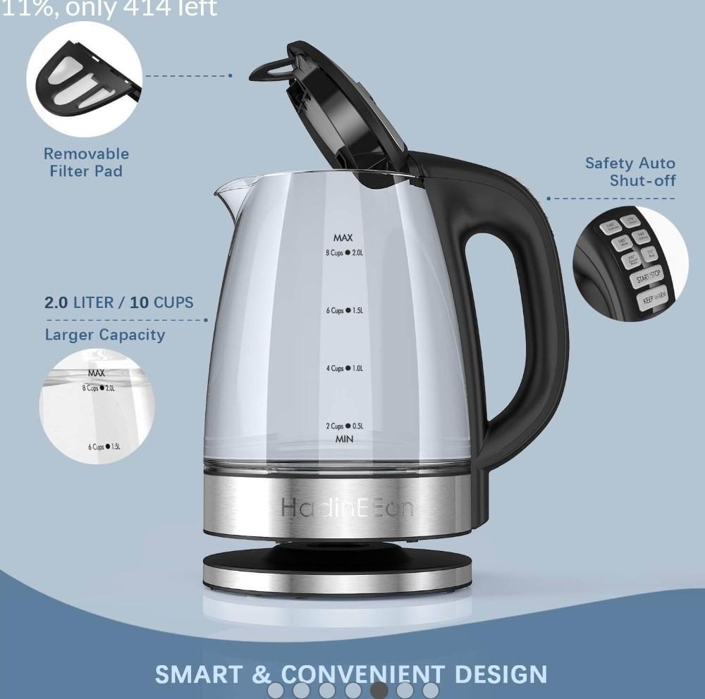 2L Variable Temperature Electric Kettle, 1200W, TV & Home Appliances