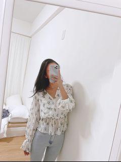 印花長袖上衣