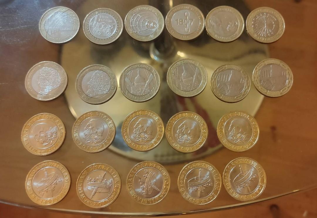 收藏英鎊硬幣2元面值蒐集外幣, 書籍、休閒與玩具, 收藏、紀念品, 錢幣、紙鈔在旋轉拍賣