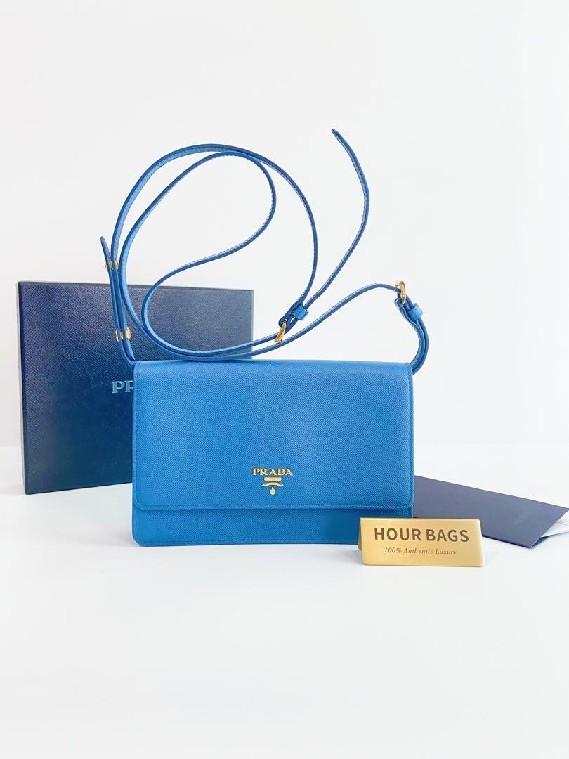 Prada blue clutch outlet