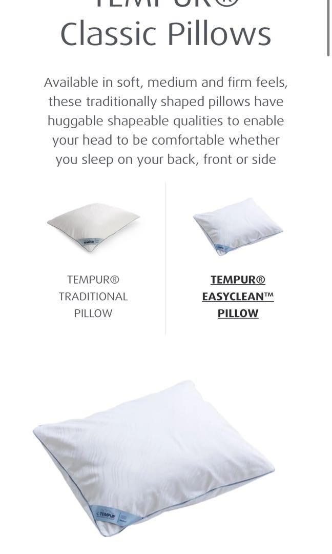 Tempur easyclean pillow sales medium