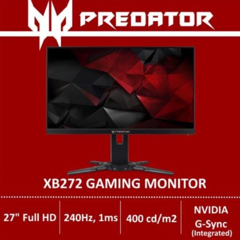 240hz Acer Predator Xb272 27 Fhd 240hz 1ms Gaming Monitor Computers Tech Parts Accessories Monitor Screens On Carousell