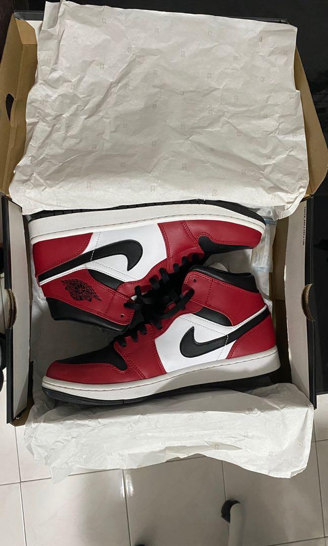 Jordan 1 mid chicago toe 2021 2025