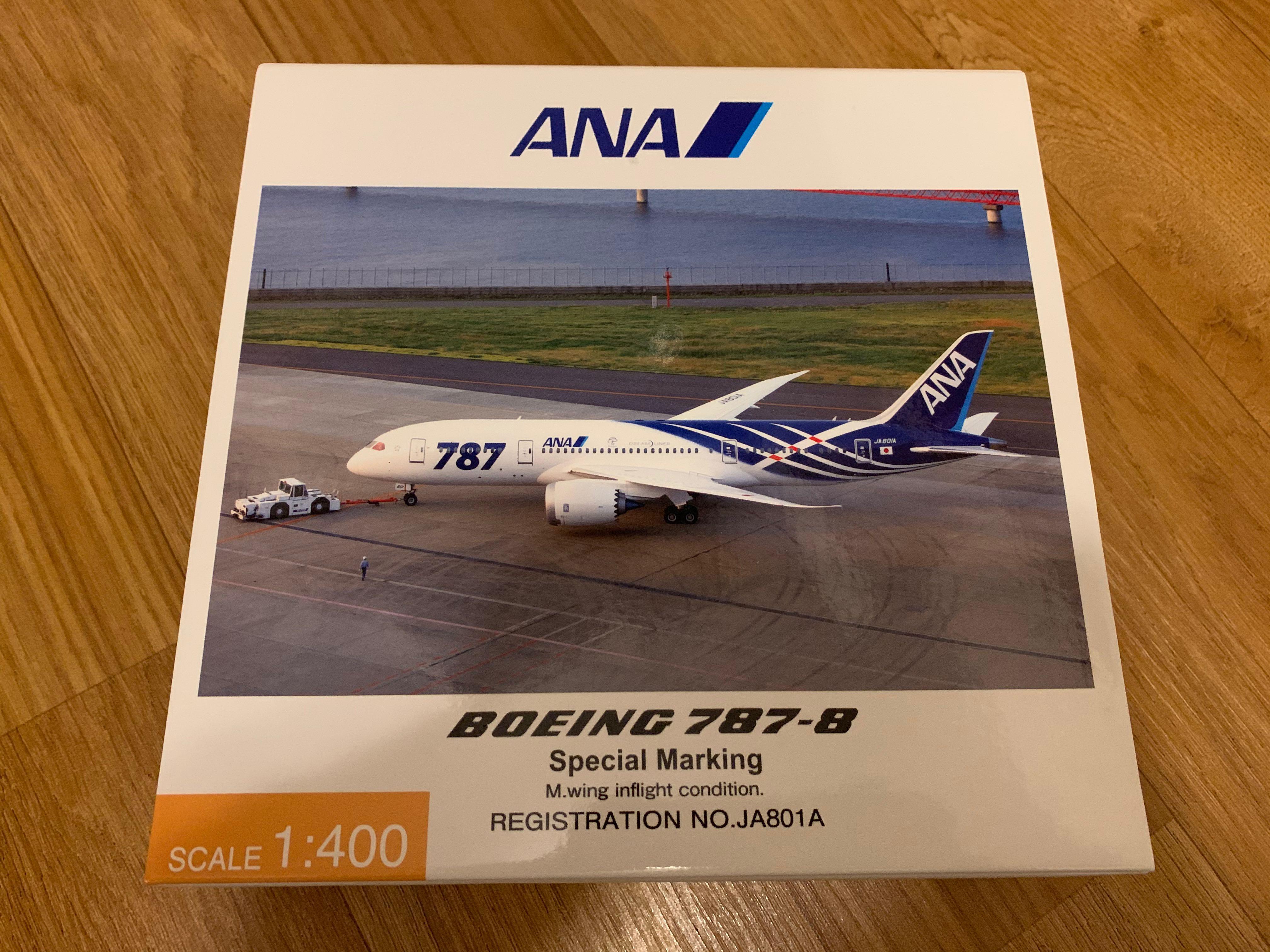 ANA Official 官方1:400 Boeing 787-8 aircraft model JA801A 飛機模型