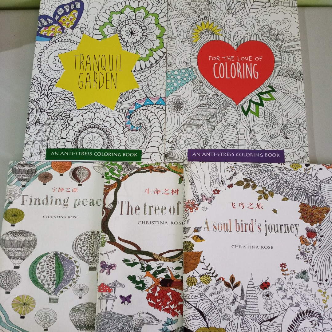 ADULT ANTI STRESS COLORING BOOK, Hobbies & Toys, Stationary & Craft ...