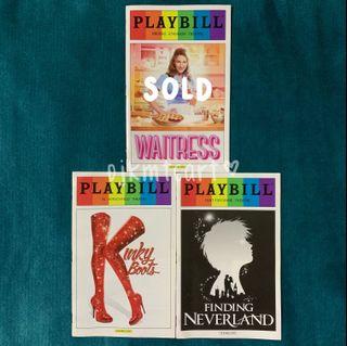 Assorted Pride Playbills - Finding Neverland & Kinky Boots Broadway