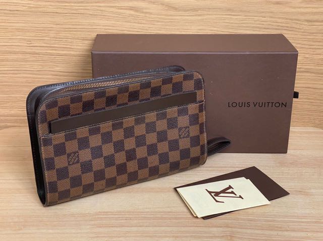 Louis vuitton checkered clutch online