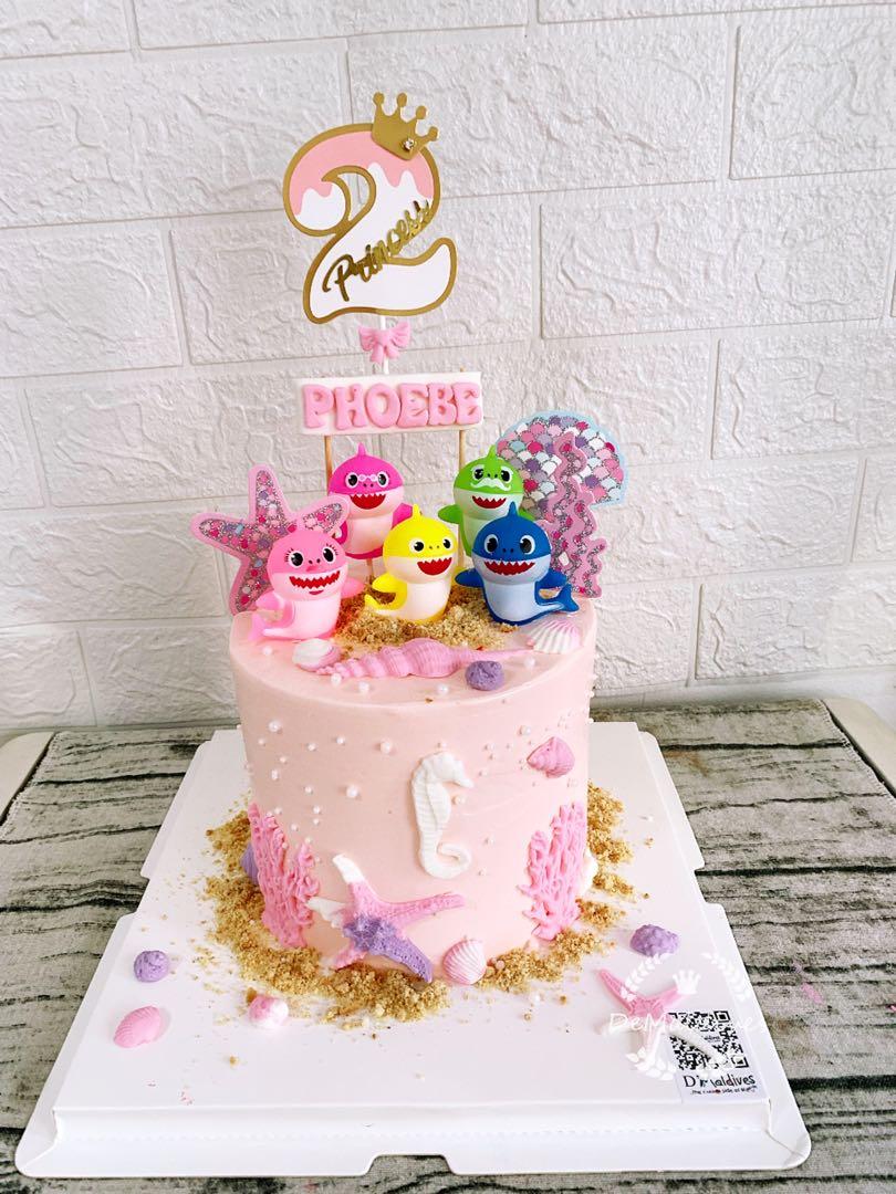 Baby Shark Birthday Cake Food Drinks Homemade Bakes On Carousell