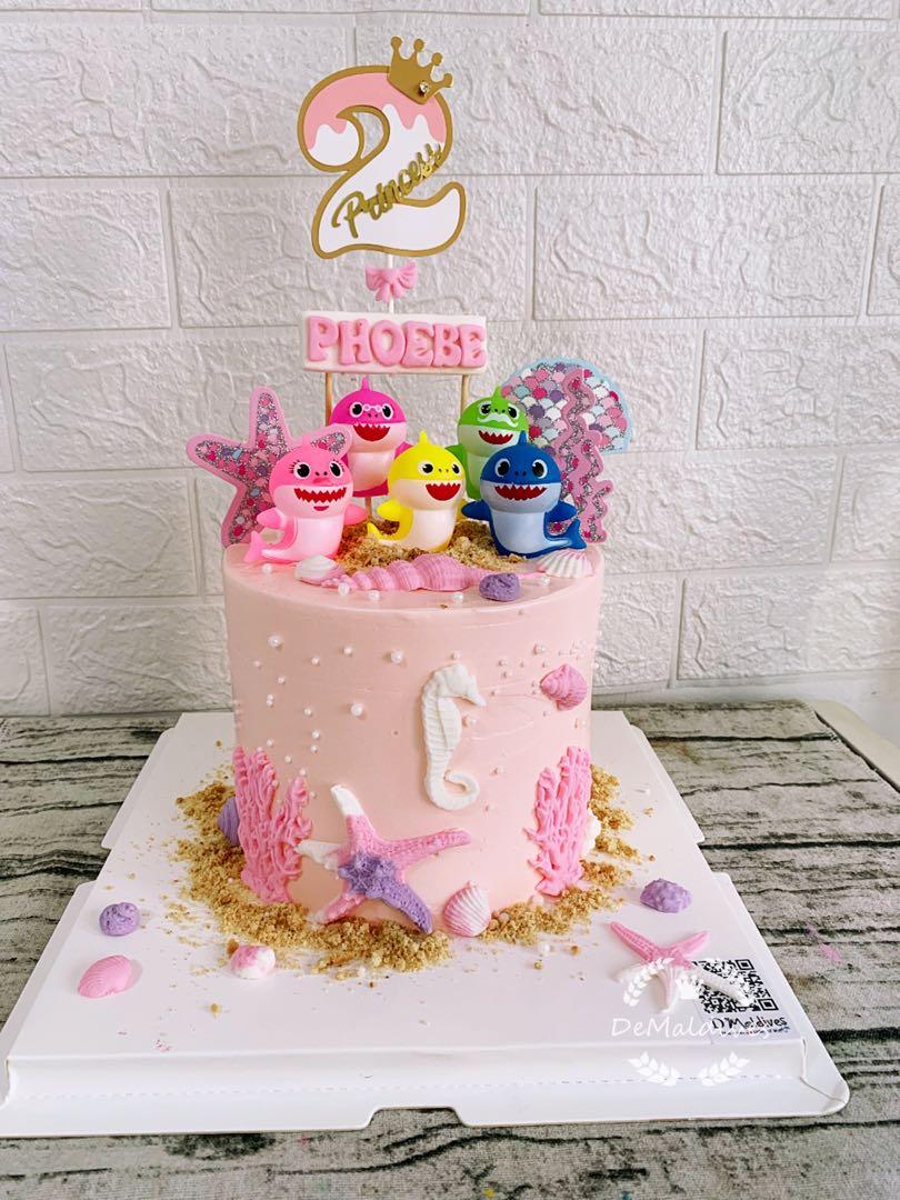 Baby Shark Birthday Cake Food Drinks Homemade Bakes On Carousell