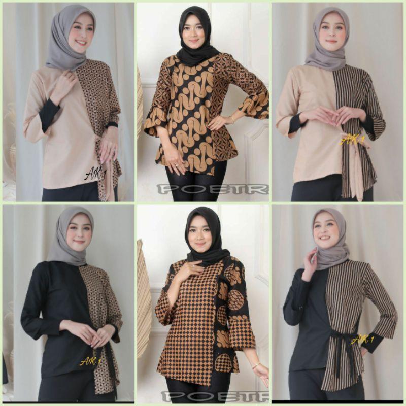 Baju Batik Wanita Modern Monalisa Genes M L Xl Asli Fesyen Wanita Pakaian Wanita Atasan Di Carousell
