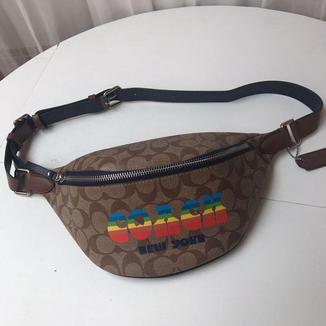 coach belt bag rainbow