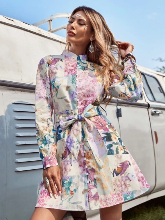 BNWT Shein Zara Floral summer dress, Women's Fashion, Dresses u0026 Sets,  Dresses on Carousell