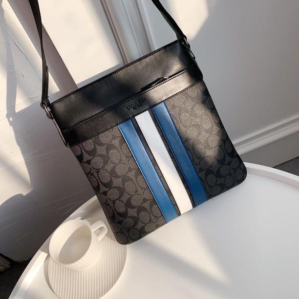 Coach charles crossbody with varsity stripe store