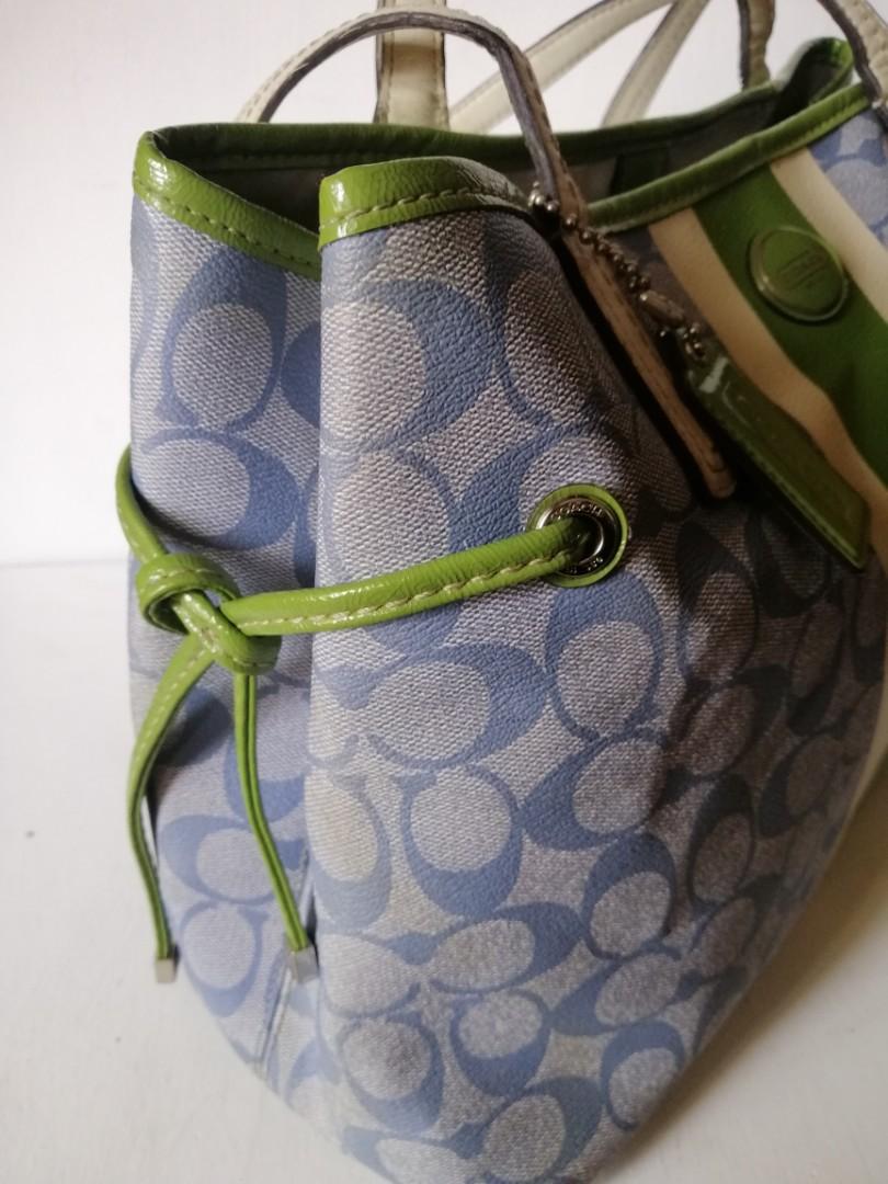 Blue and hotsell green coach purse
