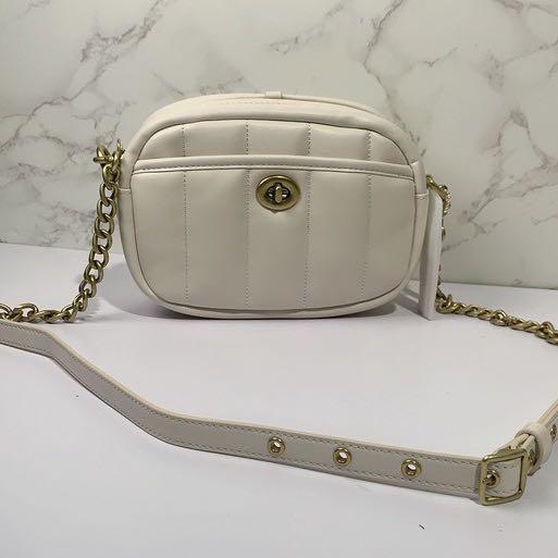 Coach camera bag quilted deals