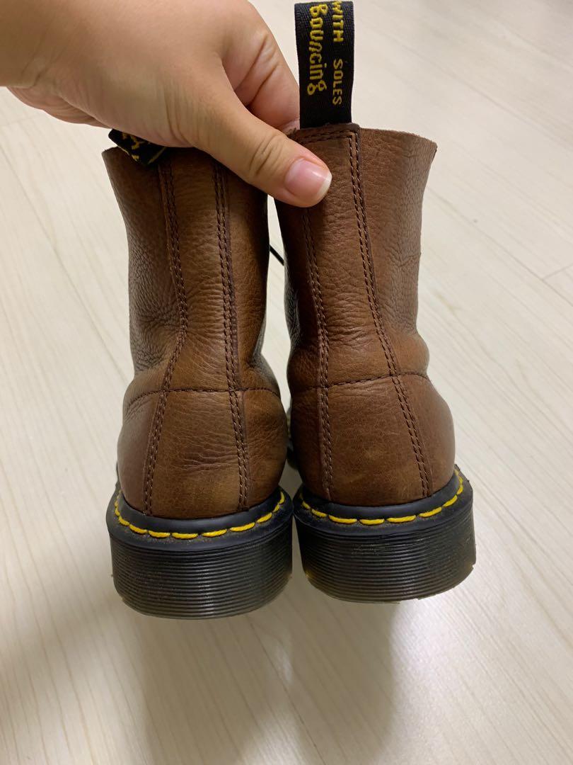 Brown soft store leather doc martens