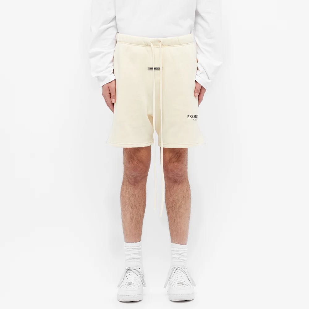 Fear of god essentials sweat shorts cream deals