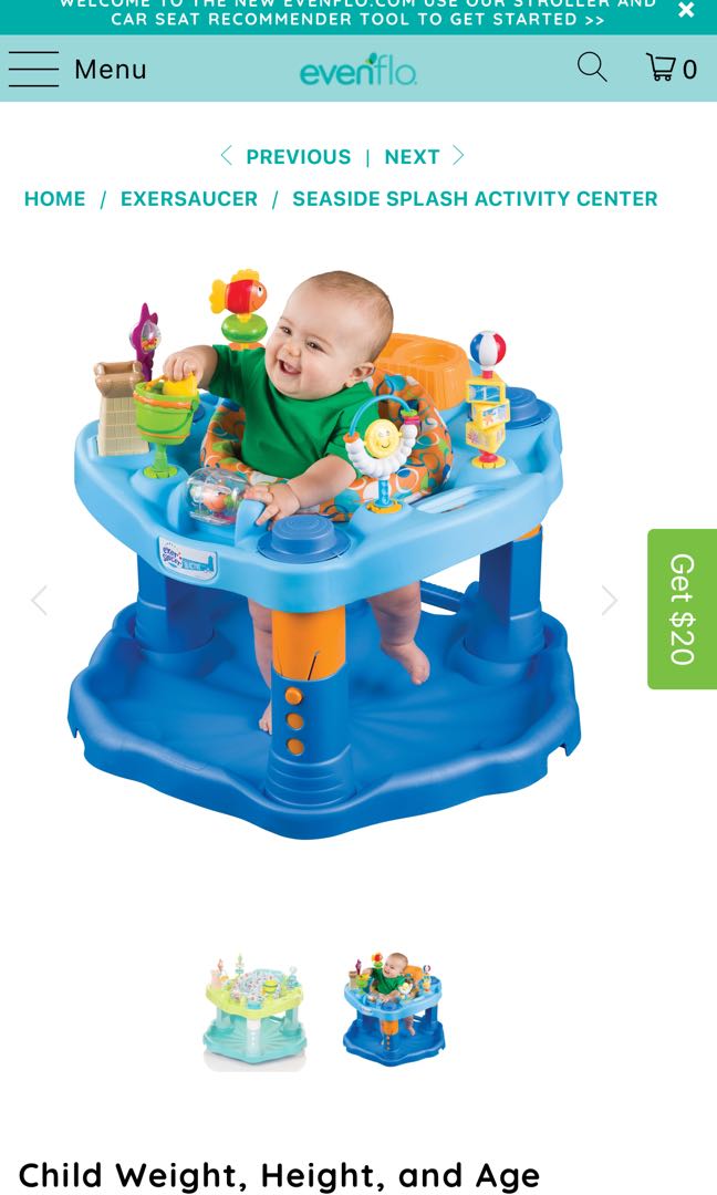 Evenflo exersaucer splash mega instructions sale