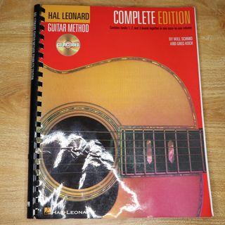 HAL LEONARD GUITAR METHOD COMPLETE EDITION VOLUME 1, 2, AND 3.