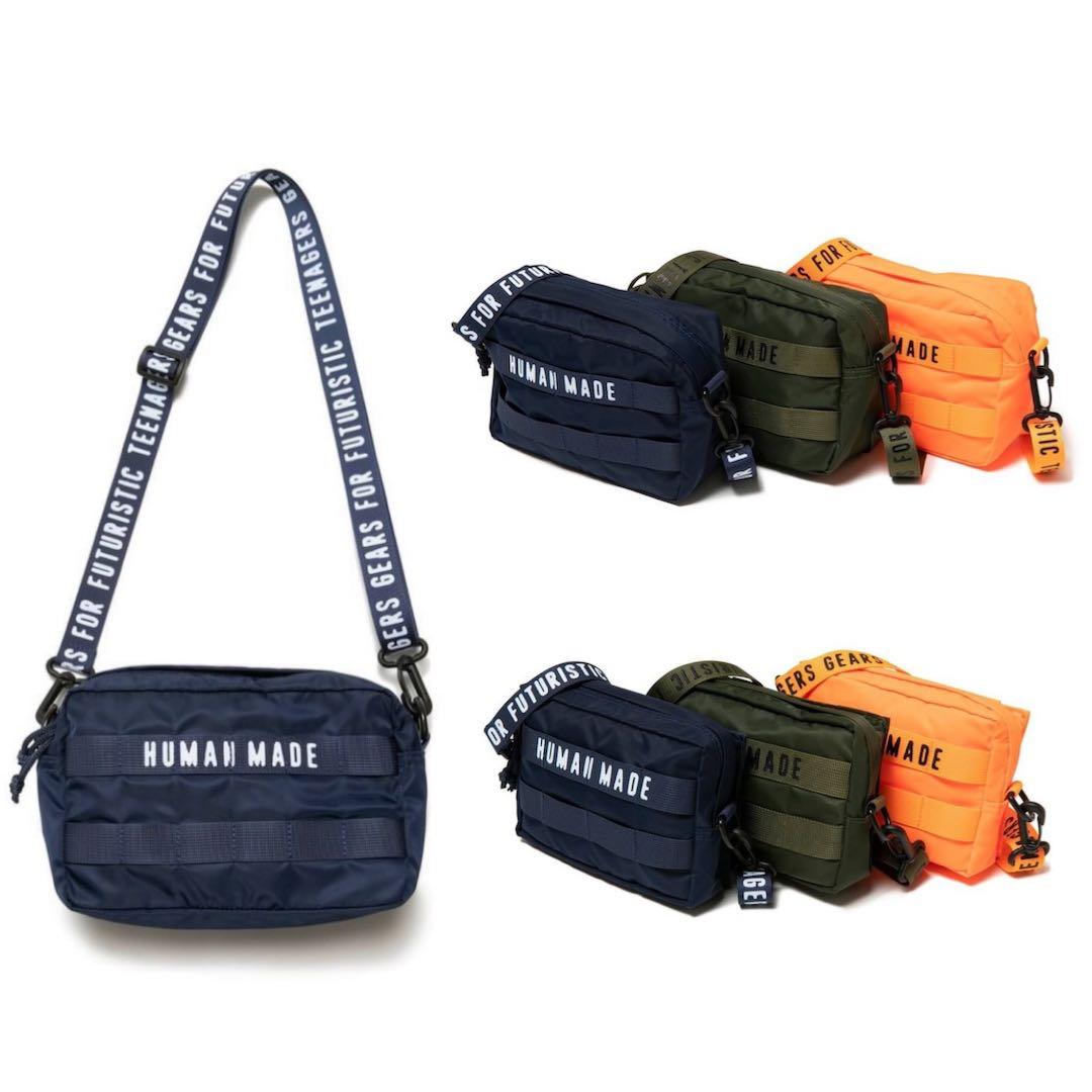 Human Made Military Pouch (Navy/Olive/Orange), 男裝, 袋, 腰袋