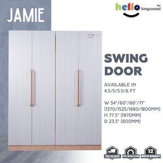 [Kingswood] Jamie 2 | 3 | 4 Doors Wardrobe, Solid Plywood  Cupboard, Free delivery 