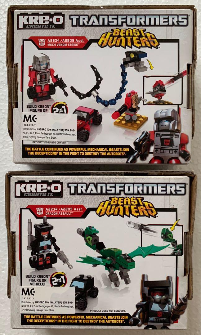 KREO TRANSFORMERS BEAST HUNTERS (MECH VENOM STRIKE) & (DRAGON ASSAULT