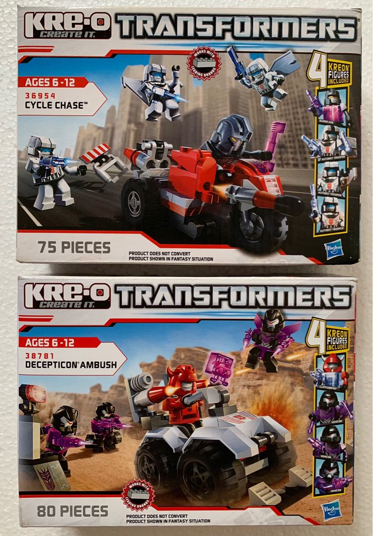 KREO TRANSFORMERS (CYCLE CHASE) & (DECEPTICON AMBUSH), Hobbies & Toys